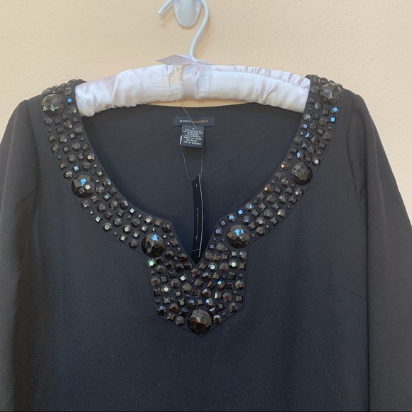 BCBGMaxAzria Black Jewel Neckline Dress NWT - Picture 2 of 9
